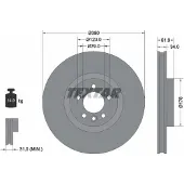 Textar Bremsscheibe 92235605 vorne, belüftet, hochkarbonisiert, 1 Stück