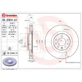 Brembo Bremsscheibe 09.8004.51, vorne, belüftet, 1 Stück