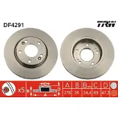 TRW Bremsscheibe LUC DF4291 vorne, belüftet, 1 Stück