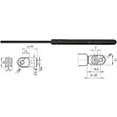METZGER Gasfeder Koffer-/Laderaum 319mm 370 N 100mm Ø 8mm für u.a. PORSCHE 911