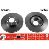 TRW Bremsscheibe DF2645 vorne, belüftet, hochkarbonisiert, 1 Stück