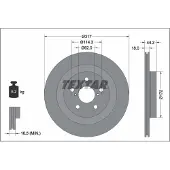 Textar Bremsscheibe 92343103 hinten, belüftet, 1 Stück
