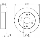 Bosch Bremsscheibe 0 986 479 504 hinten, voll, 1 Stück