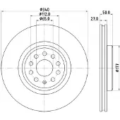 Hella 1x Bremsscheibe [Hersteller-Nr. 8DD355134-751] für Audi, Skoda, VW, Cupra