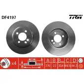 TRW Bremsscheibe DF4197 vorne, belüftet, hochkarbonisiert, 1 Stück