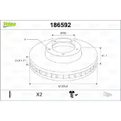 Valeo Bremsscheibe 186592