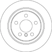 TRW Bremsscheibe DF6756 hinten, voll, 1 Stück
