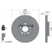 Textar Bremsscheibe 92283605 vorne, belüftet, hochkarbonisiert, 1 Stück