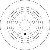TRW Bremsscheibe DF6809 hinten, voll, 1 Stück