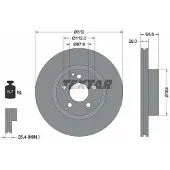 Textar Bremsscheibe 92115305 vorne, belüftet, hochkarbonisiert, 1 Stück