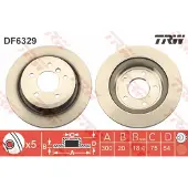 TRW Bremsscheibe DF6329 hinten, belüftet, 1 Stück