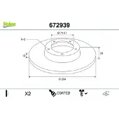 Valeo Bremsscheibe COATED 672939