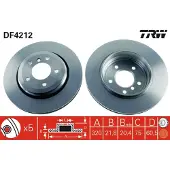 TRW Bremsscheibe DF4212 hinten, belüftet, 1 Stück