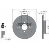 Textar Bremsscheibe 92278003 vorne, belüftet, 1 Stück