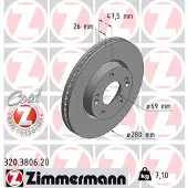 ZIMMERMANN Bremsscheibe COAT Z 320.3806.20