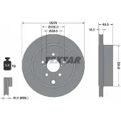 Textar Bremsscheibe 92278503 hinten, belüftet, 1 Stück