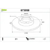 Valeo Bremsscheibe COATED 673058
