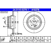 Ate Bremsscheibe 24011002781 voll 300mm 10mm für MERCEDES-BENZ