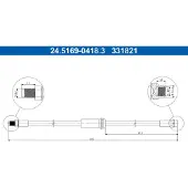 Ate Bremsschlauch 24.5169-0418.3