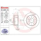 Brembo Bremsscheibe 08.8094.40, hinten, voll, 1 Stück