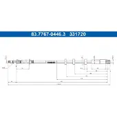 Ate Bremsschlauch 83.7767-0446.3 für Volvo XC40