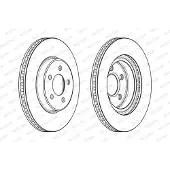 FERODO Bremsscheiben DDF2065C vorne, belüftet, 2 Stück
