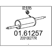 MTS Endschalldämpfer RENAULT,DACIA 01.61257 200100277R Endtopf,Auspuff Endtopf,Nachschalldämpfer,ESD