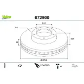 Valeo Bremsscheibe COATED 672900