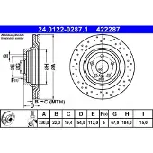 Ate Bremsscheibe 24012202871 Gelocht 330mm 22mm für MERCEDES-BENZ