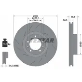 Textar Bremsscheibe 92214005 vorne, belüftet, geschlitzt, hochkarbonisiert, 1 Stück