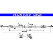 Ate Seilzug, Feststellbremse 24.3727-0676.2 Links