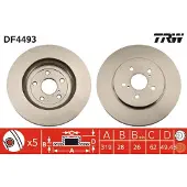 TRW Bremsscheibe DF4493 vorne, belüftet, 1 Stück