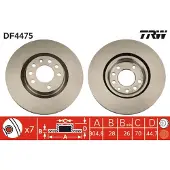 TRW Bremsscheibe LUC DF4475 vorne, belüftet, hochkarbonisiert, 1 Stück