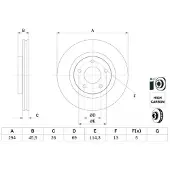Bosch Bremsscheibe 0986479745 belüftet 294mm 26mm für PEUGEOT JEEP MITSUBISHI