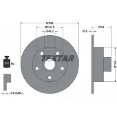 Textar Bremsscheibe 92072100, hinten, voll, 1 Stück