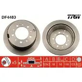 TRW Bremsscheibe DF4483 hinten, belüftet, 1 Stück
