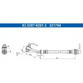 Ate Bremsschlauch 83.8207-0281.3