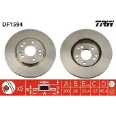 TRW Bremsscheibe DF1594 vorne, belüftet, 1 Stück