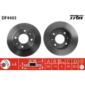 TRW Bremsscheibe DF4463 hinten, voll, 1 Stück