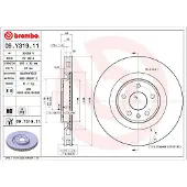 Brembo Bremsscheibe 09.Y319.11, 1 Stück