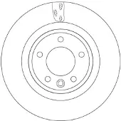 TRW Bremsscheibe DF6956S hinten, belüftet, 1 Stück