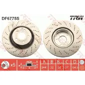 TRW Bremsscheibe DF6775S vorne, belüftet, hochkarbonisiert, 1 Stück
