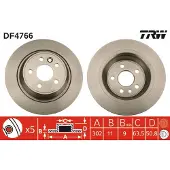 TRW Bremsscheibe DF4766 hinten, voll, 1 Stück