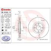 Brembo Bremsscheibe 09.A185.11, vorne, belüftet, hochkarbonisiert, 1 Stück