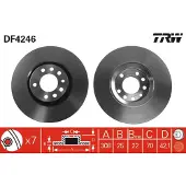 TRW Bremsscheibe DF4246 vorne, belüftet, hochkarbonisiert, 1 Stück