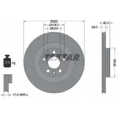 Textar Bremsscheibe 92309703 hinten, belüftet, 1 Stück