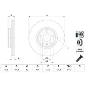 Bosch Bremsscheibe 0 986 479 E49 vorne, belüftet, hochkarbonisiert, 1 Stück