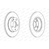 FERODO Bremsscheiben DDF1219C vorne, voll, 2 Stück