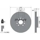 Textar Bremsscheibe 92334805 vorne, belüftet, hochkarbonisiert, 1 Stück