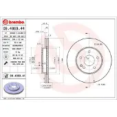 Brembo Bremsscheibe 09486941 284mm 22mm für MERCEDES-BENZ